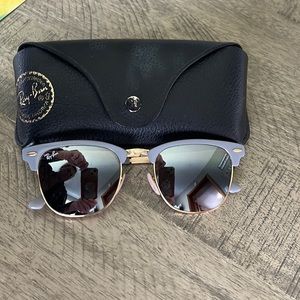 Ray-Ban Rare-Clubmaster Chrome frames Mirror lens